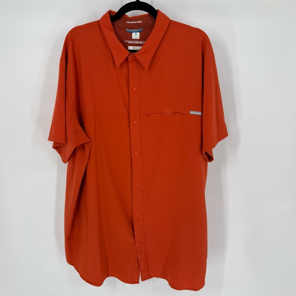 Columbia Omni Wick Evap Omni Freeze Zero‎ Snap Button Front Fishing Shirt XXL